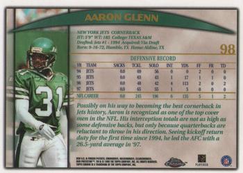1998 Topps Chrome #98 Aaron Glenn Back