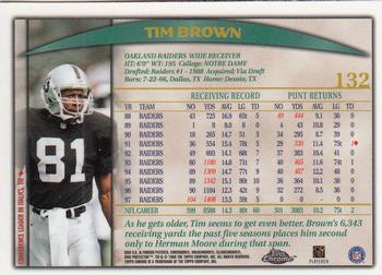 1998 Topps Chrome #132 Tim Brown Back