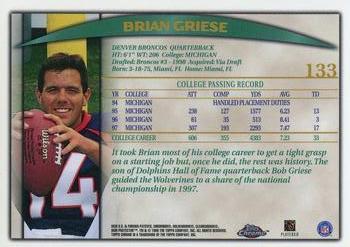 1998 Topps Chrome #133 Brian Griese Back