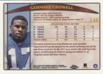 1998 Topps Chrome #146 Germane Crowell Back