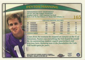 1998 Topps Chrome #165 Peyton Manning Back