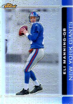 2007 Finest - Blue Refractors #11 Eli Manning Front