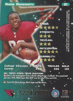 1998 Topps Stars #21 Andre Wadsworth Back
