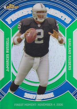 2007 Finest - Moments Green Refractors #RFM-JR JaMarcus Russell Front
