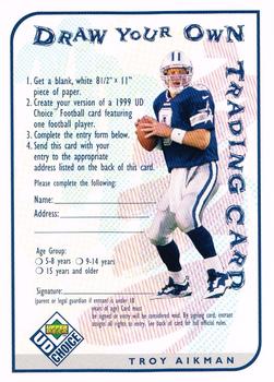 1998 UD Choice #DY2 Troy Aikman Front