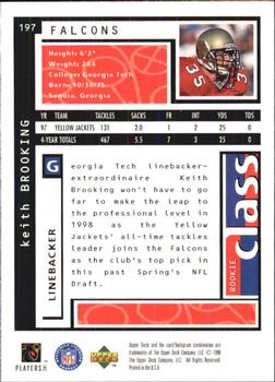 1998 UD Choice #197 Keith Brooking Back