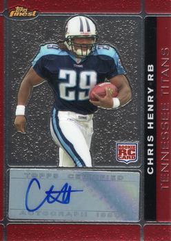 2007 Finest - Rookie Autographs #122 Chris Henry Front