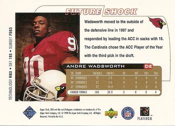 1998 Upper Deck UD3 #183 Andre Wadsworth Back
