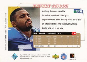 1998 Upper Deck UD3 #193 Anthony Simmons Back