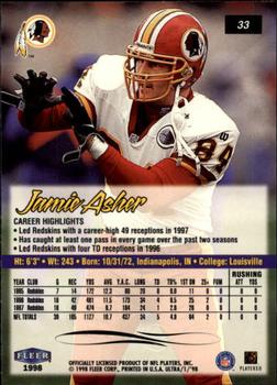 1998 Ultra #33 Jamie Asher Back