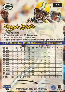 1998 Ultra #52 Reggie White Back