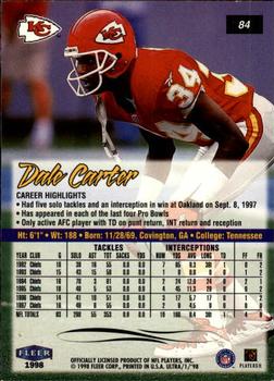 1998 Ultra #84 Dale Carter Back