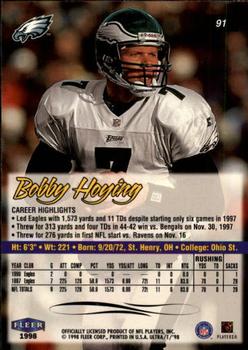 1998 Ultra #91 Bobby Hoying Back