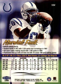 1998 Ultra #104 Marshall Faulk Back