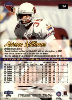 1998 Ultra #130 Aeneas Williams Back
