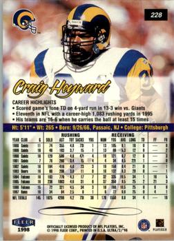 1998 Ultra #228 Craig Heyward Back