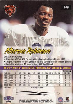 1998 Ultra #269 Marcus Robinson Back