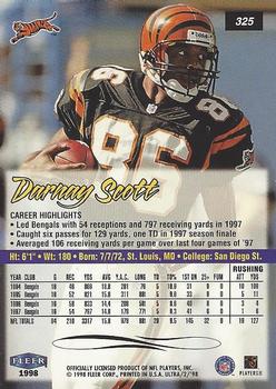 1998 Ultra #325 Darnay Scott Back