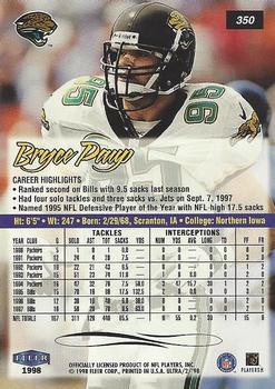 1998 Ultra #350 Bryce Paup Back