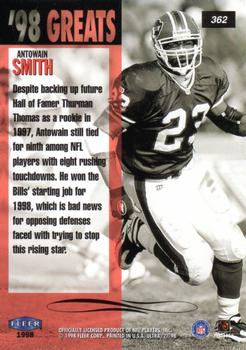 1998 Ultra #362 Antowain Smith Back