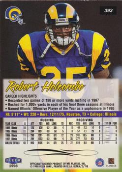1998 Ultra #393 Robert Holcombe Back
