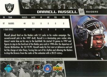1998 Upper Deck #185 Darrell Russell Back