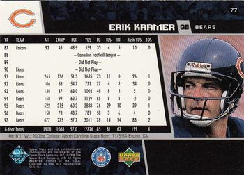 1998 Upper Deck #77 Erik Kramer Back