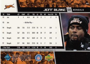 1998 Upper Deck #84 Jeff Blake Back