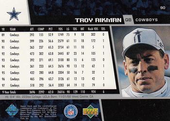 1998 Upper Deck #90 Troy Aikman Back