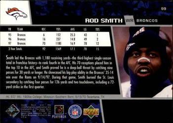 1998 Upper Deck #99 Rod Smith Back
