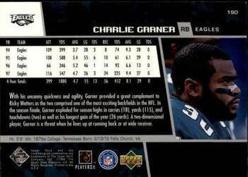 1998 Upper Deck #190 Charlie Garner Back