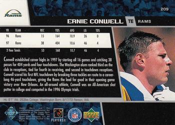 1998 Upper Deck #209 Ernie Conwell Back