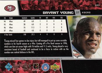 1998 Upper Deck #223 Bryant Young Back