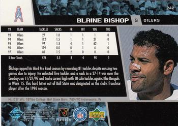 1998 Upper Deck #242 Blaine Bishop Back