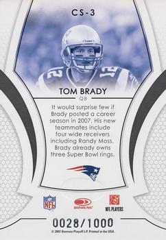 2007 Leaf Certified Materials - Certified Skills #CS-3 Tom Brady Back