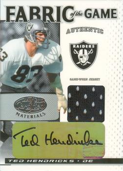 2007 Leaf Certified Materials - Fabric of the Game Autographs #FOG-144 Ted Hendricks Front