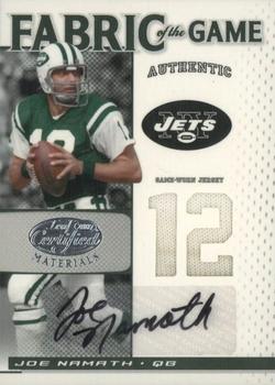 2007 Leaf Certified Materials - Fabric of the Game Autographs Jersey Number #FOG-125 Joe Namath Front
