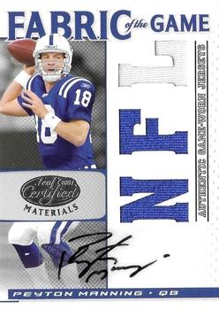 2007 Leaf Certified Materials - Fabric of the Game Autographs NFL Die Cut #FOG-73 Peyton Manning Front