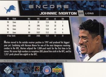 1998 Upper Deck Encore #70 Johnnie Morton Back