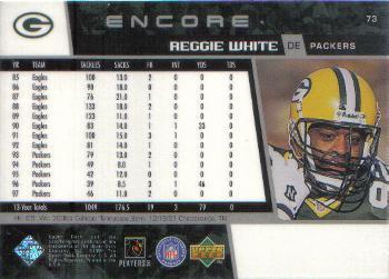 1998 Upper Deck Encore #73 Reggie White Back