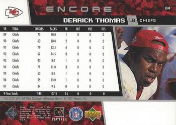 1998 Upper Deck Encore #84 Derrick Thomas Back