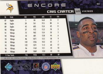 1998 Upper Deck Encore #90 Cris Carter Back