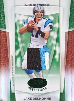 2007 Leaf Certified Materials - Mirror Emerald Materials #43 Jake Delhomme Front