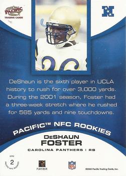 2002 Pacific - NFC Rookies #2 DeShaun Foster Back