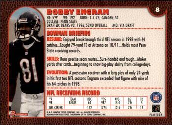 1999 Bowman #8 Bobby Engram Back