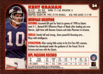 1999 Bowman #24 Kent Graham Back