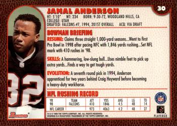 1999 Bowman #30 Jamal Anderson Back