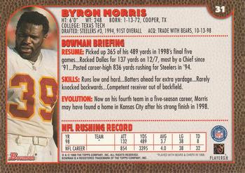 1999 Bowman #31 Byron Morris Back