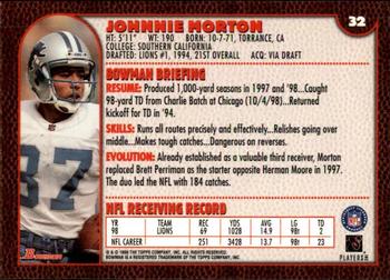 1999 Bowman #32 Johnnie Morton Back