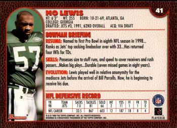 1999 Bowman #41 Mo Lewis Back